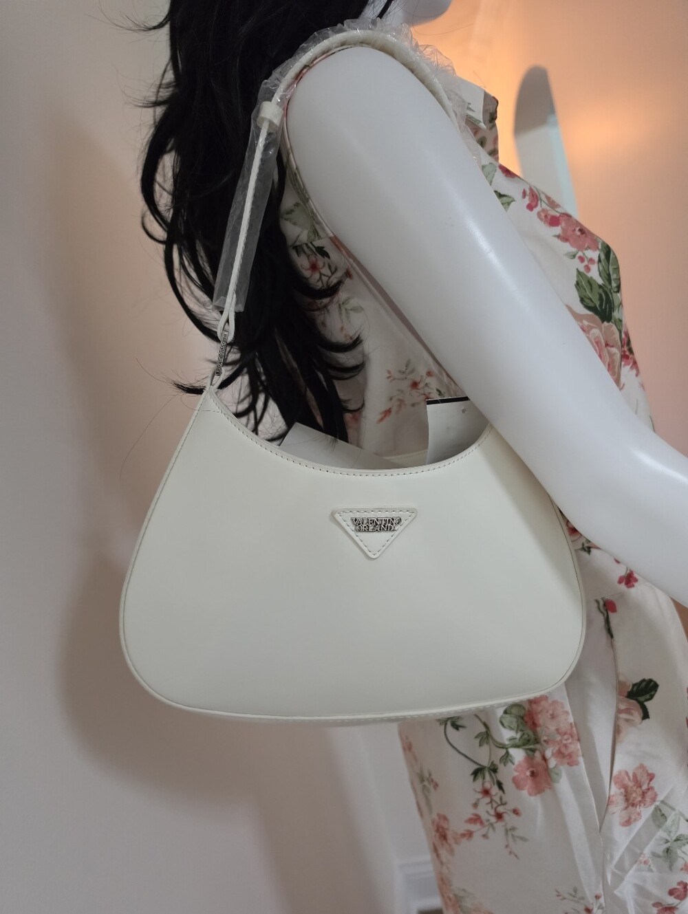 Valentino Orlandi Cream Patent Shoulder Bag